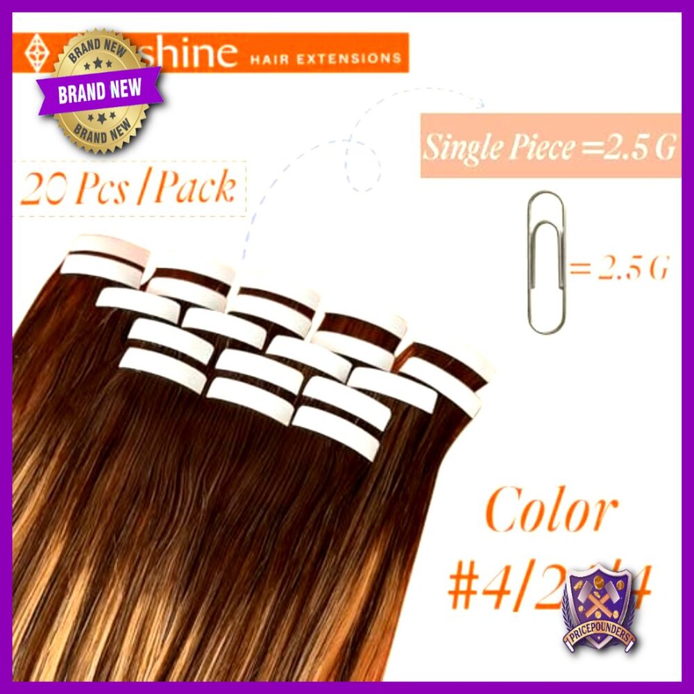 Real Human Hair Tape In Extensions 18 Inch 50 Gram Seamless - Picture 6 of 6